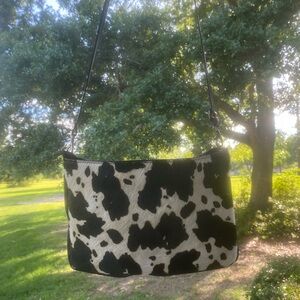 NWOT Genuine Leather Cow Print Bag BOUTIQUE